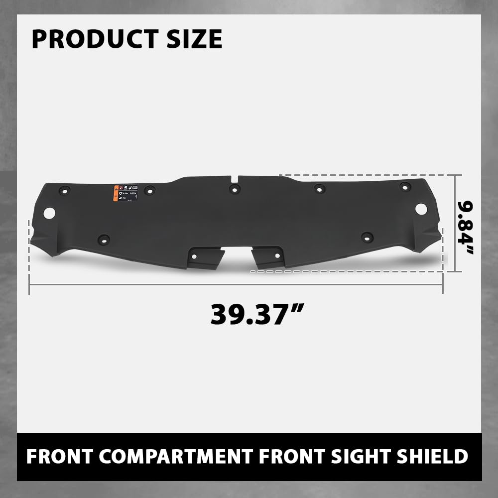G-PLUS Front Compartment Sight Shield Compatible with Buick Envision 2016 2017 2018 2019 2020 84413364, GM1224152, 23259237 Black