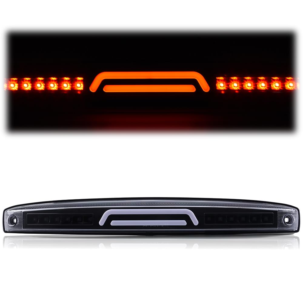 G-PLUS 3D LED Bar Rear Center Tailgate Lamp Brake Light Compatible with Dodge 2003-2006 Ram 2500 3500 Truck