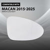 G-PLUS Mirror Glass Passenger Right Side Compatible with Porsche Macan 2015 2016 2017 2018 2019 2020 2021 95B857522J White