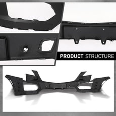 G-PLUS Front Upper Bumper Cover for Cadillac XT5 2017-2019 Sensor Holes Black Product Features