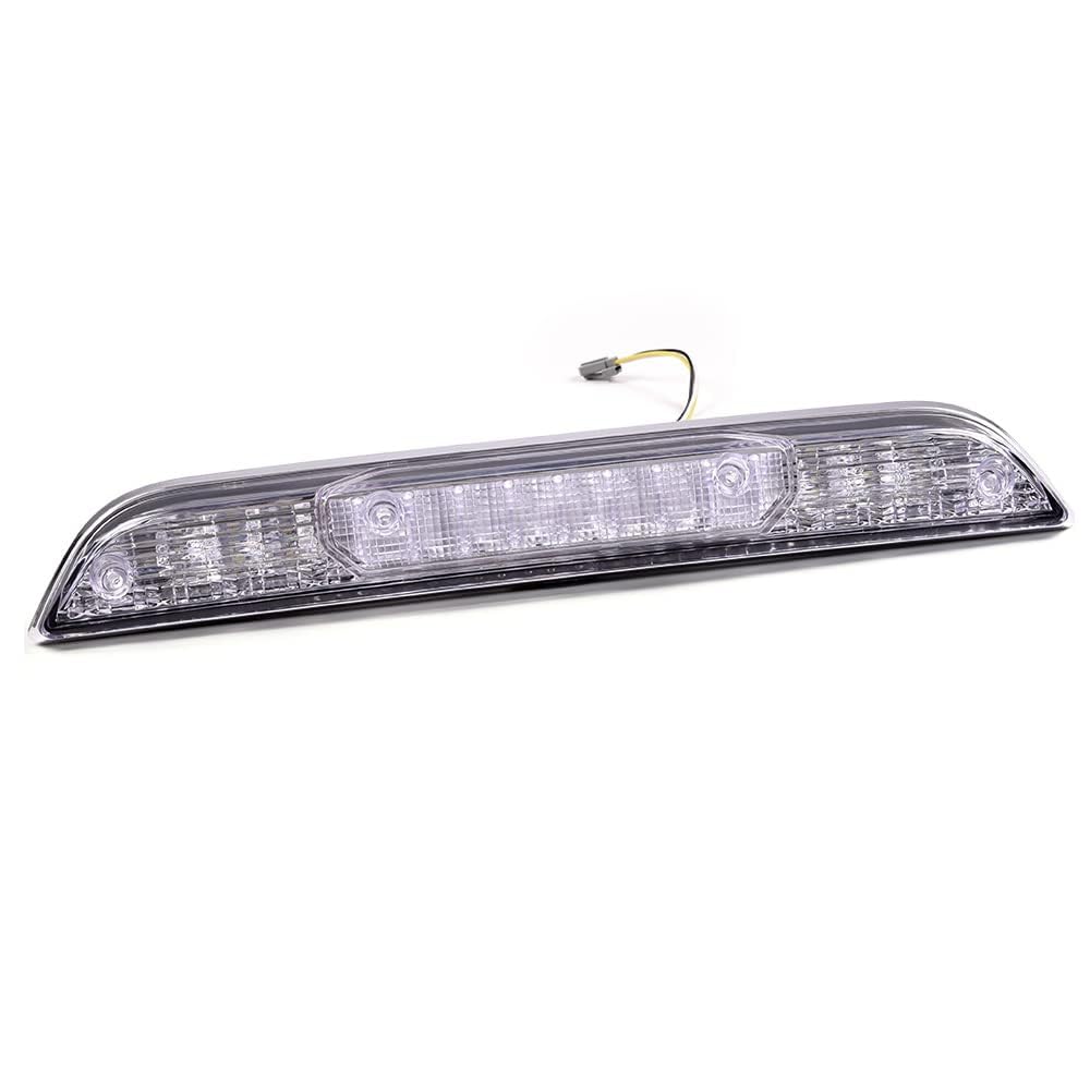 G-PLUS Third LED Brake Lights Compatible with Ford F150 2015-2019 3rd Cargo Lamp Center High Mount Tail Light (Chrome Housing Clear Lens)