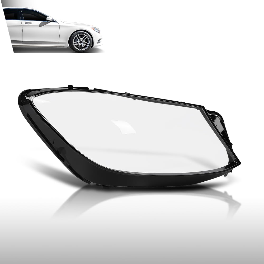 G-PLUS Headlight Lens Cover Compatible with Benz S-Class W222 S560 S450 S63 AMG 2018-2020 Right Side Front Headlamp Lens Cover Clear