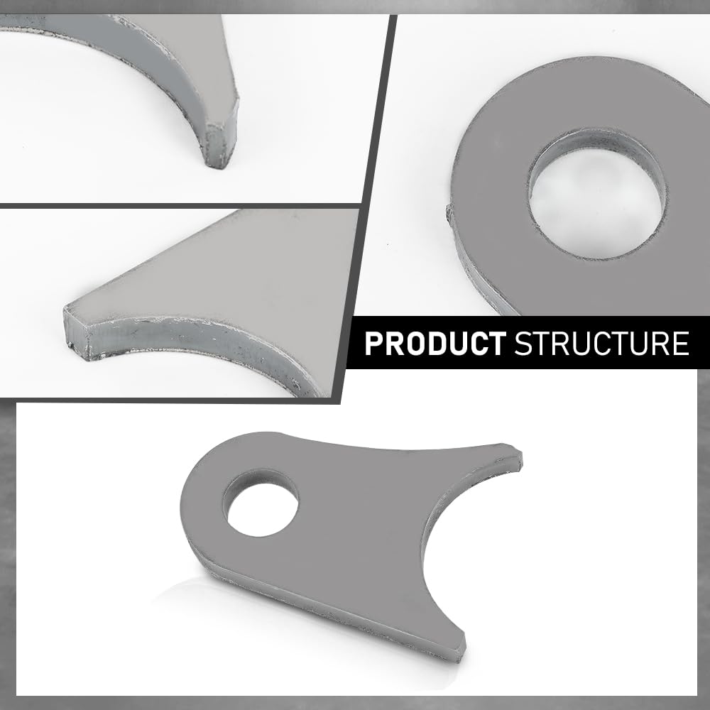 G-PLUS 4-pack Weld On Shock Tab/Shock Mount Tube Mounts Compatible with Tubes 1.5" Fit 1.25"-2" Tube Diameter