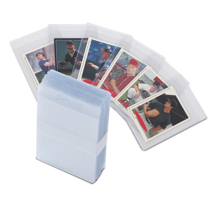 G-PLUS 200 Counts 3"X4" Card Sleeves - Baseball Protectors, Hard Plastic Sportcards Football Game Holder, Collecting Trading Sleeves, Clear Regular Top Loads for Cards 1.5MM
