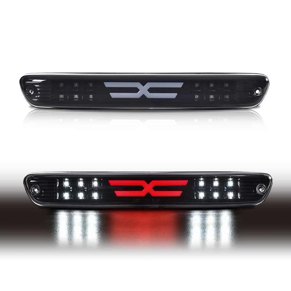 G-PLUS Third 3rd X Brake Light Cargo Lamp High Mount Stop Light Compatible with Chevy Colorado 2004-2012,Fit 2006-2008 GMC Canyon Isuzu I-Series Cab Roof Center Mount Brake Stop Tail Lamp Smoky Lens
