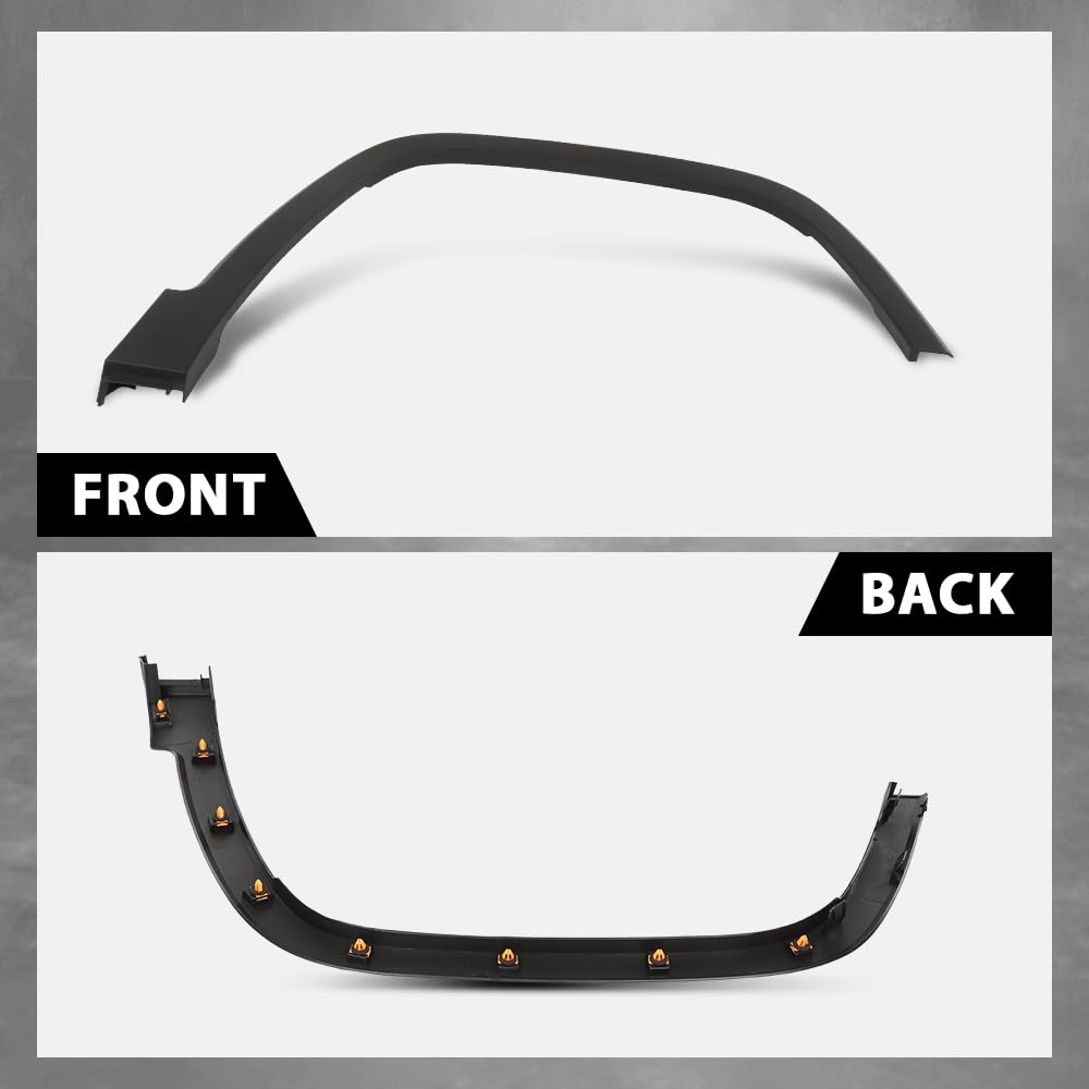 G-PLUS Front Right Passenger Side Fender Flares Compatible with Jeep Cherokee 2014-2018 Fit Models W/o Off Road Package Wheel Opening Molding Arch Trim 68210314AE, CH1291111 Black