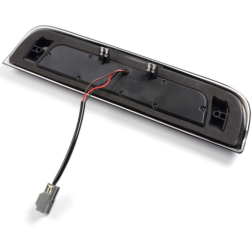 G-PLUS Rear LED Third Brake Light Compatible With 2014-2018 Chevy Silverado/GMC Sierra1500/2500HD/3500,3RD Cargo Led Tail Lamps Chrome Housing,Smoky Red lens