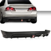 G-PLUS Rear Bumper Spoiler + LED 3RD Brake Light + Muffler Tip Compatible with Honda Civic 4 door only 2006-2011 Mug RR Style Air Dam Chin Diffuser Mugen Rear Bumper Lip