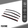 G-PLUS in-Channel Auto Vent Window Visor 4pcs Compatible with Dodge Ram 1500 Crew Cab 2019-2025 Not Fit Classic Body Style or Quad Cab in-Channel Rain Guards Smoke