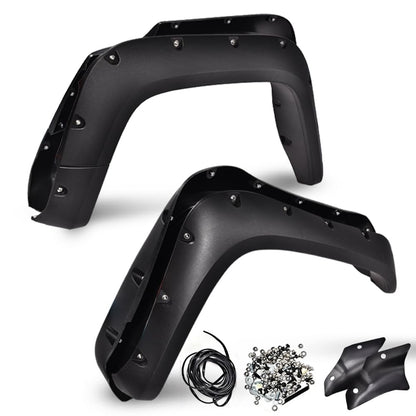 G-PLUS 4PCS Fender Flares Compatible with Toyota FJ Cruiser 2007 2008 2009 2010 2011 2012 2013 2014 Wheel Cover Protector, Textured Pocket Riveted