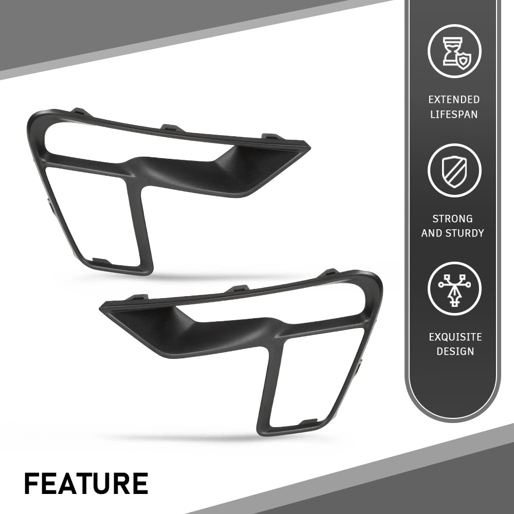 G-PLUS Pair Front Fog Light Cover Lamp Bezel, Compatible with Ford Explorer 2018 2019, LH Driver & RH Passenger Side 2PCS, FO1039181, FO1038181