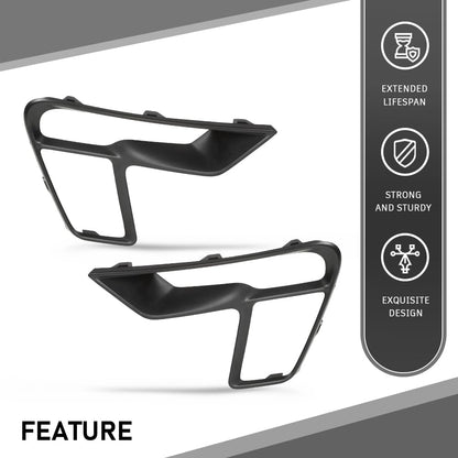 G-PLUS Pair Front Fog Light Cover Lamp Bezel, Compatible with Ford Explorer 2018 2019, LH Driver & RH Passenger Side 2PCS, FO1039181, FO1038181