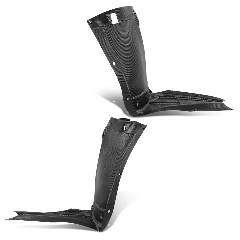 G-PLUS Fender Liner Front Driver and Passenger Side Front Section Compatible with Audi A3 Base 2006-2008 8P0821191C, 8P0821192B, AU1250101, AU1251101 Black