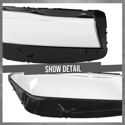 G-PLUS Headlight Lens Cover Compatible with BMW 7 Series G11 G12 2019-2022 Facelift Models Left & Right Pair Front Headlamp Lens Cover Clear