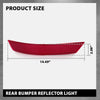 G-PLUS Pair Rear Bumper Reflector Light, Compatible with Benz ML-Class ML320 ML350 ML550 ML63 2008-2011, Left & Right Side 2PCS, 1648200374, 1648200674