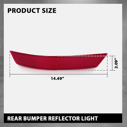 G-PLUS Pair Rear Bumper Reflector Light, Compatible with Benz ML-Class ML320 ML350 ML550 ML63 2008-2011, Left & Right Side 2PCS, 1648200374, 1648200674