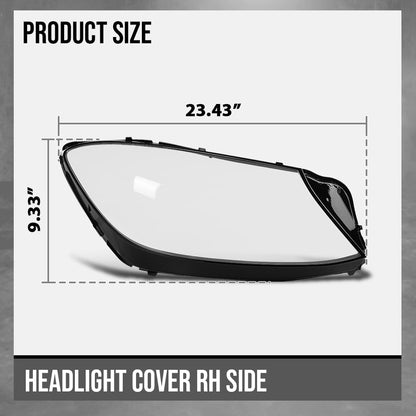 G-PLUS Headlight Lens Cover Compatible with Benz S-Class W222 S560 S450 S63 AMG 2018-2020 Right Side Front Headlamp Lens Cover Clear