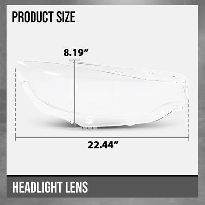 G-PLUS Headlight Lens Cover Compatible with BMW 4-Series F32 F33 F36 2018-2020 Fit BMW M4 F82 F83 2018-2020 Left & Right Pair Front Headlamp Lens Cover Clear