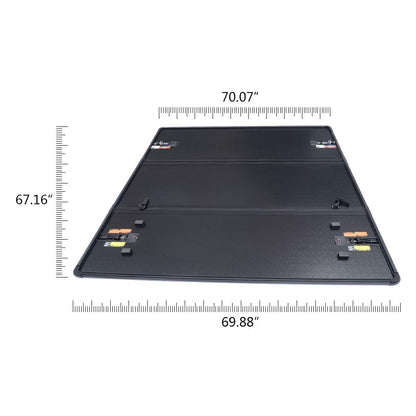 Black T3 Tri Fold Hard Top Truck Bed Tonneau Cover Replacement for Ford F150 2015 2016 2017 2018 2019 2020 | 5.5' Extra Short Bed