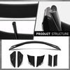 G-PLUS Rear High Wing Spoiler Kit Compatible with Chevy Corvette C8 Models 2020-2024 Rear Gloss Black