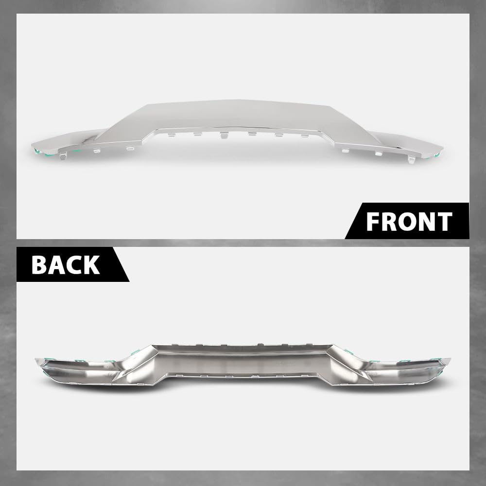 G-PLUS Front Bumper Lower Skid Plate Trim Chrome Fit Chevy Silverado 1500 2016 2017 2018, Fit Chevy Silverado 1500 LD 2019, GM1044128, 23243083, Silver