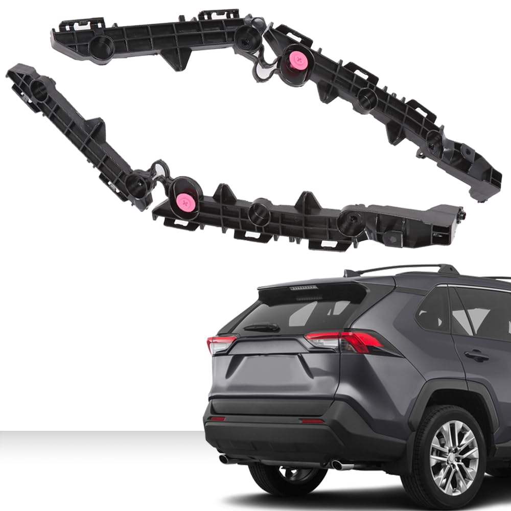 G-PLUS Rear Left & Right Side 1pair Bumper Brackets Compatible with 2019-2021 Toyota RAV4 521550R070, 521560R070, TO1143129, TO1142129