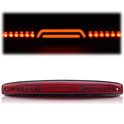 G-PLUS LED Third 3rd Brake Light Compatible with Dodge Ram 2500 3500 2003-2006 High Mount Stop Cargo Lamp Red Lens Chrome Housing 05086509AA
