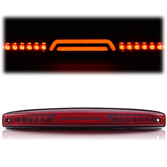 G-PLUS LED Third 3rd Brake Light Compatible with Dodge Ram 2500 3500 2003-2006 High Mount Stop Cargo Lamp Red Lens Chrome Housing 05086509AA