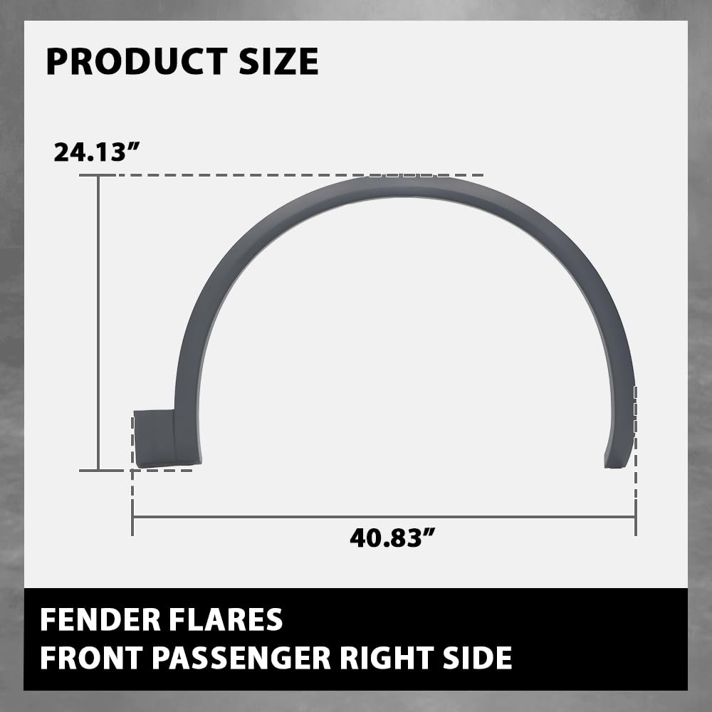 G-PLUS Front Right Wheel Flare Opening Molding Arch Trim Compatible with Audi Q5 Base 2018-2020, Not Fit SQ5 or Q5 S-line Fender Flare Passenger Side 80A853718EGRU