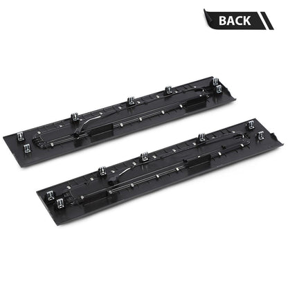 G-PLUS LED Illuminated Platinum Door Sill Plates Compatible with Ford F250 F350 F450 F550 Super Duty Crew Cab Only 2017-2022 Left and Right Door Sill Protector HC3Z-2613208-AA HC3Z-2613209-AA