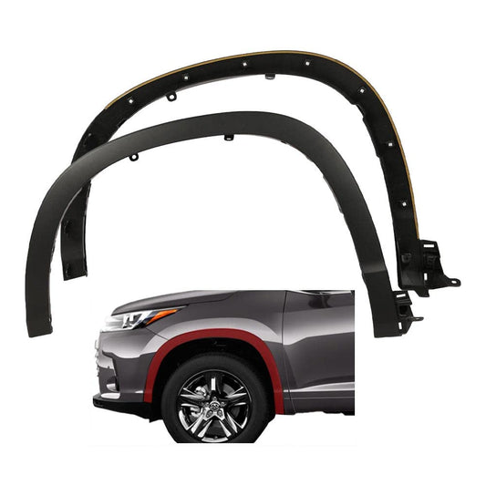 G-PLUS Front Fender Flares Compatible with Toyota Highlander 2014-2018, Left & Right Side Wheel Arch Molding Fender Trim 750850E010, 750860E010