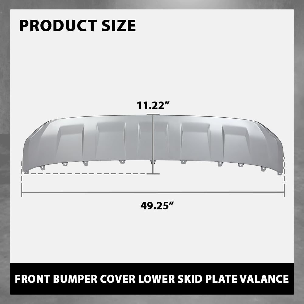 G-PLUS Front Bumper Lower Valance Skid Plate Molding, Compatible with Audi Q7 2016-2019, Not Fit SQ7 or Q7 with S-line Package, 4M0807733DKA8, 4M0-807-733-D-KA8
