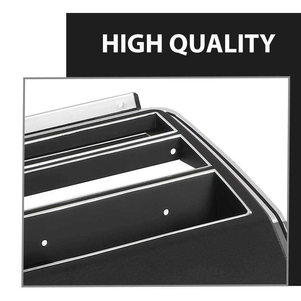 G-PLUS Dash Instrument Panel Bezel Cover, Compatible with Chevy Chevelle El Camino 1968 Without Air Black