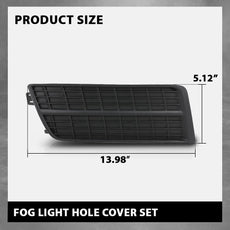 G-PLUS Fog Light Cover for Cadillac SRX 2010-2016 Black Pair Side View