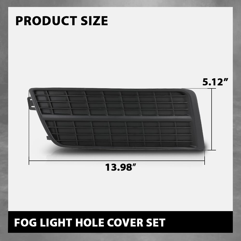 G-PLUS Fog Light Lamp Cover Black Hole Driver and Passenger Side Compatible with Cadillac SRX 2010-2016 GM1038126 GM1039126