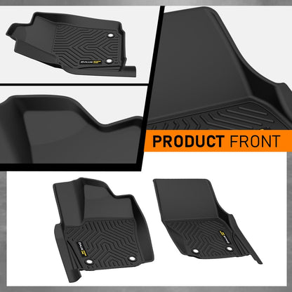 G-PLUS Floor Mats Compatible with Toyota Tacoma 2024-2025 Double Cab(Not fit Hybrid),Fit Automatic Transmission, 1st & 2nd Row All Weather Protection TPE Floor Liners 3 Piece Black