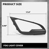 G-PLUS Front Right Bumper Fog Light Lamp Cover Bezel, Compatible with Ford EcoSport 2018-2021, Passenger Side, GN1Z15266AA, FO1039185