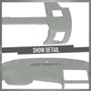 G-PLUS TPE Dash Cover Dashboard Compatible with Chevy Silverado GMC Sierra 2007-2013 Fit Dual Glovebox Style Dashes Gray