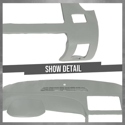 G-PLUS TPE Dash Cover Dashboard Compatible with Chevy Silverado GMC Sierra 2007-2013 Fit Dual Glovebox Style Dashes Gray