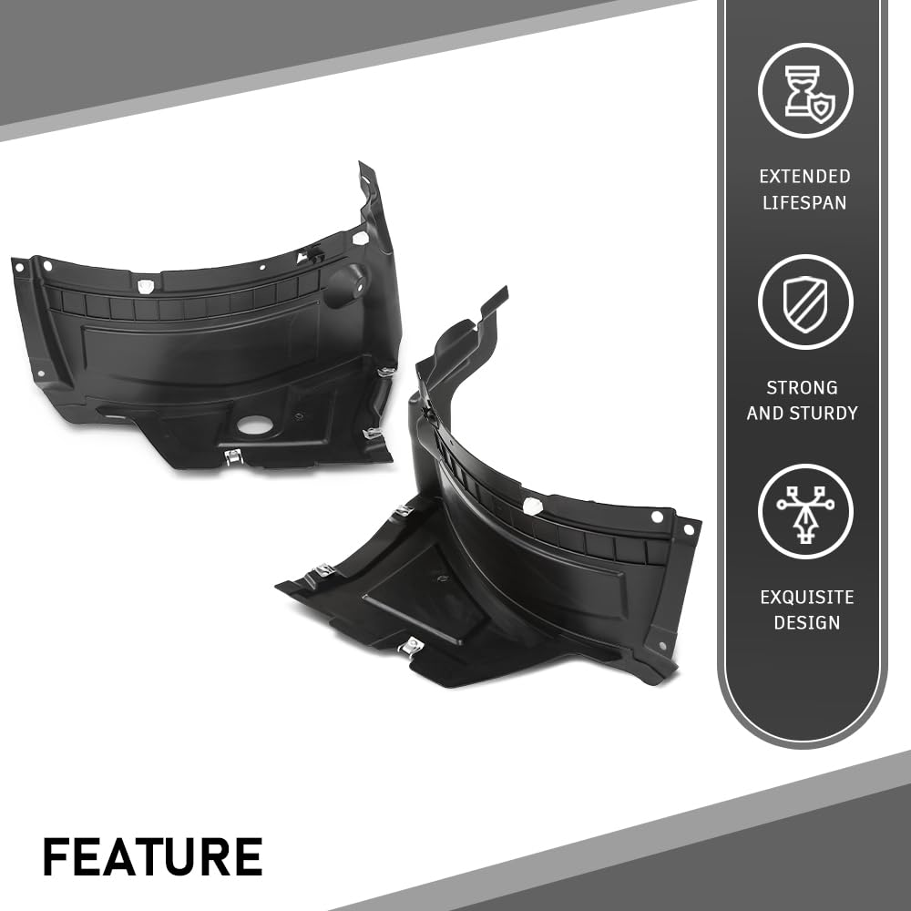 G-PLUS Front Left+Right Side Fender Liners Compatible with Audi A6 S6 2016-2018 4G0853888J, 4G0853887J