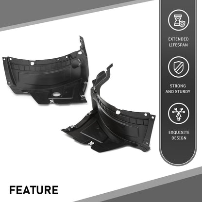 G-PLUS Front Left+Right Side Fender Liners Compatible with Audi A6 S6 2016-2018 4G0853888J, 4G0853887J