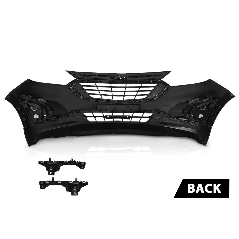 G-PLUS Front Bumper Cover Upper Lower Grille Set Compatible with Chevy Equinox 2018-2021 Grill 84150736, GM1200760, 84226249, 84226250