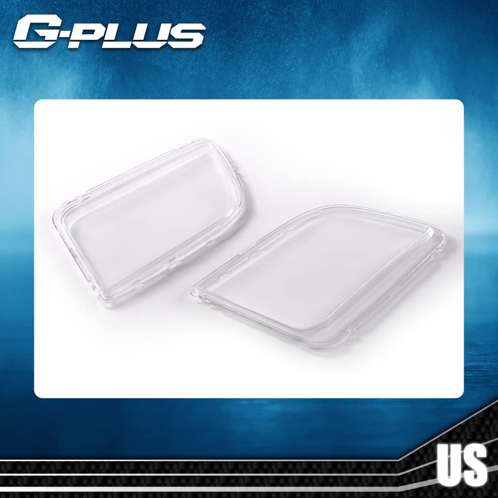 G-PLUS Front Headlight Lenses Cover Compatible with 2005-2009 Mustang,(NOT ForShelby GT500 Models),Chrome Housing A Pair Left & Right Side (Clear Lens)