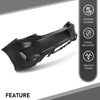 G-PLUS Rear Bumper Cover Fascia Compatible with Dodge Charger 2015-2023,Fit SRT R/T Scat Pack Daytona & Hellcat Models,With Side Vent Style Only,Fit Use Without Park Assist Only 187-01671B