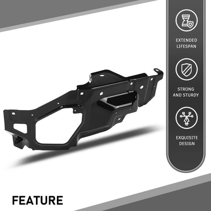 G-PLUS Front Passenger Side Bumper Impact Bar Bracket Compatible with GMC Sierra 1500 (submodel: AT4, Base, Denali, Elevation, SLE, SLT) 2019-2022 Black 84539975