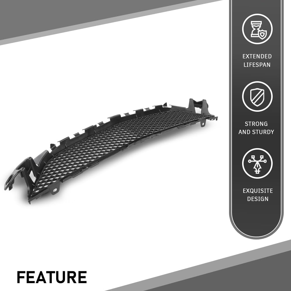 G-PLUS Bumper Grille Black Center Compatible with Benz C300 C43 AMG C450 AMG 4Matic 2015-2018, Fit For Models With AMG Styling Package 2058852123