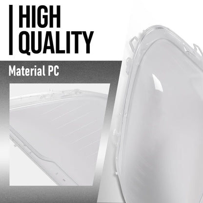 G-PLUS Headlight Lens Cover Compatible with Benz ML-Class W164 ML350 2009-2011 Left & Right Front Headlamp Lens Cover Clear
