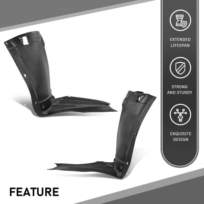 G-PLUS Fender Liner Front Driver and Passenger Side Front Section Compatible with Audi A3 Base 2006-2008 8P0821191C, 8P0821192B, AU1250101, AU1251101 Black