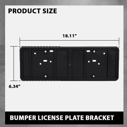 G-PLUS Bumper License Plate Bracket Compatible with Dodge Jeep Chrysler 2013-2021 68213436AC Black