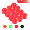 G-PLUS Universal Hub Screw Cover Cap Replacement for Car,19mm Red Wheel Tire Hub Screw Bolt Cover Nut Cap Lug Decoration 20PCS